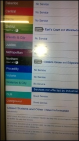 'No service' on most lines