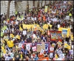 Part of the PCS contingent on the 2011 N30 London demo, photo Senan