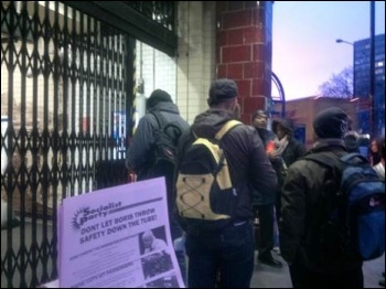 Elephant and Castle tube station, 6th Feb, photo by A Dillon