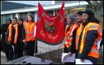 Teachers on strike on 12 February 2014 over changes to pay, photo Bob Severn