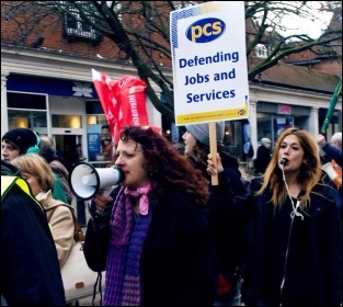 Save Kent Children’s Centres campaign march, Canterbury, Saturday 15th February 2014, photo Pete Fry