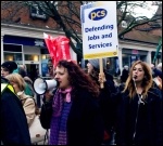 Save Kent Children’s Centres campaign, Canterbury, Saturday 15th February 2014, photo Pete Fry