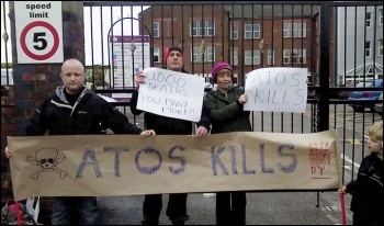 Demo against Atos, Tannery court, Warrington, 19.2.14