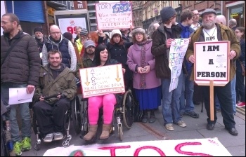 Demo in Leicester, 19.2.14, photo by S Score