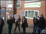 Nuneaton YFJ protest outside MP's office