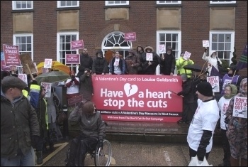 Don't Cut Us Out campaigners, Chichester, 14.2.14