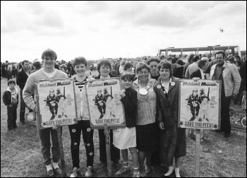 A miners rally in Northumberland during the great strike, photo D Pearson
