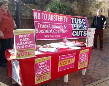 TUSC stall in Derby
