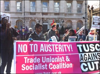 TUSC candidates on the UN anti-racism day demo in London, 