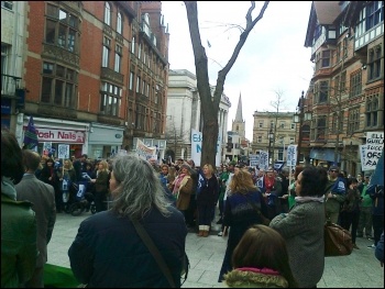 NUT rally in Nottingham, 26.3.14, photo by Geraint Thomas