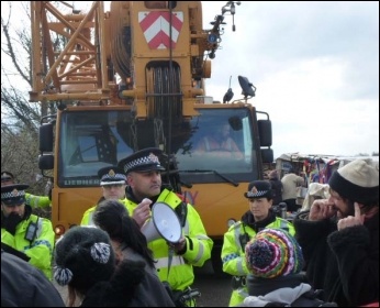 Barton Moss anti-fracking protesters, March 2014, photo D Murphy