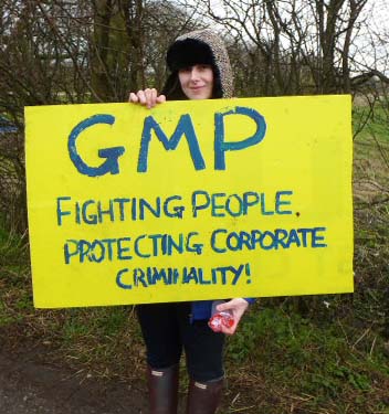 Barton Moss anti-fracking protester, March 2014, photo D Murphy