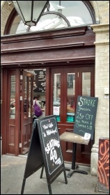 Cafe next to Whitechapel tube, 29.4.14, photo N Byron Cafe next to Whitechapel tube, 29.4.14, photo N Byron