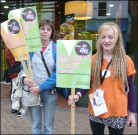 Outside McDonalds in Mansfield, 15.5.14, photo by K Seymour