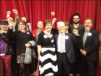 Keith Morrell re-wins seat in Coxford, 22.5.14, photo N Chaffey