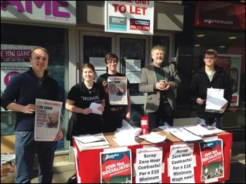 Dave Nellist and other Socialist Party members out campaigning for TUSC in Coventry