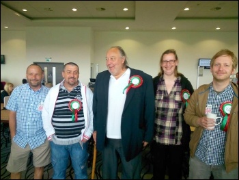 Some of the Salford TUSC candidates at the 2014 elections count