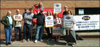 HMRC strike in Leicester, photo Steve Score