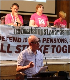 Roger Bannister speaking, NSSN 8th annual conference, 5.7.14, photo by Senan