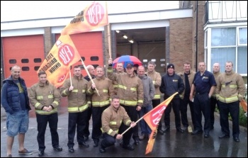 Firefighters in Grimsby, 10.7.14, photo by Andrew Smith Firefighters in Grimsby, 10.7.14, photo by Andrew Smith