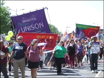 Marching in Bristol, J10, 2014, photo by Matt Carey Marching in Bristol, J10, 2014, photo by Matt Carey