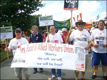Tolpuddle martyrs march 2014, photo Sean Brogan