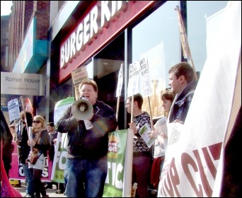 Bakers Union National President Ian Hodson on a protest for a £10 minimum wage, photo by Jim Jepps Bakers Union National President Ian Hodson on a protest for a £10 minimum wage, photo by Jim Jepps