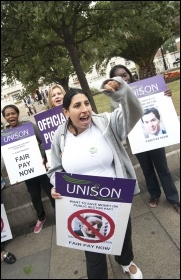 Striking in Hackney, London, on 10 July 2014, photo Paul Mattsson