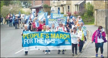 The People's March for the NHS reaches Bolsover, photo Elaine Evans
