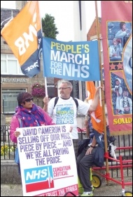 The People's March for the NHS rallies in Bolsover, photo by Elaine Evans The People's March for the NHS rallies in Bolsover, photo by Elaine Evans