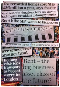 Some of the headlines indicating the state of Britain