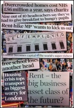 Some of the headlines indicating the state of Britain