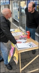 Campaigning against library closures in Huddersfield