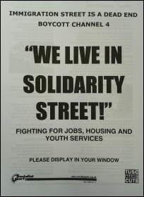 Solidarty Street window bill, photo by Kev Hayes