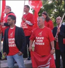 Unite 'Save Our Buses' rally, photo Paul Mattsson