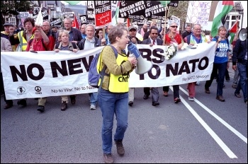 Protesting at the Newport 2014 Nato Summit, photo Paul Mattsson