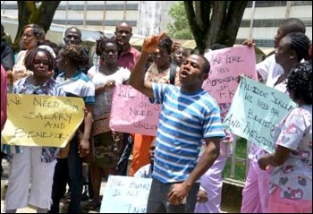 Health workers in Liberia have been on strike demanding better protection from Ebola virus and improved pay
