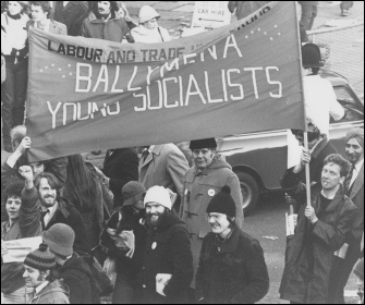 Young Socialists from Ballymena marching for workers' unity in 1980