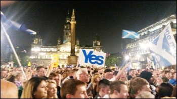 A Scotland Referendum rally , photo by SP Scotland