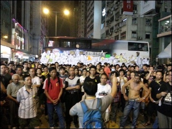 A Socialist Action forum at the Hong Kong democracy protests