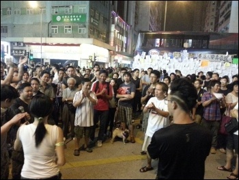 A Socialist Action forum at the Hong Kong democracy protests
