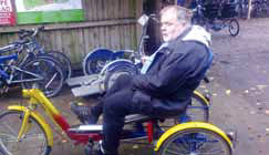 Andrew Price on his bike Andrew Price on his bike