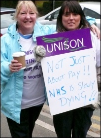 Chorley, NHS strike 13.10.14, photo by Dave Beale