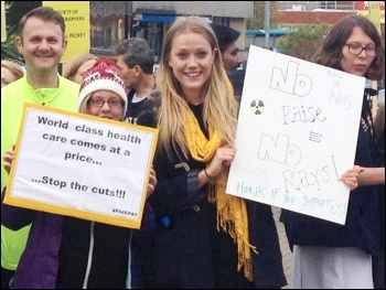 Radiographers strike, Southampton, 20.10.14, photo by N Chaffey