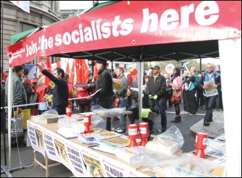 Campaigning for a general strike on the 20 October 2012 TUC demo, photo by Senan