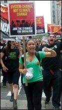 Socialist Alternative members on the People's Climate March in New York, 21 September 2014, photo Socialist Alternative