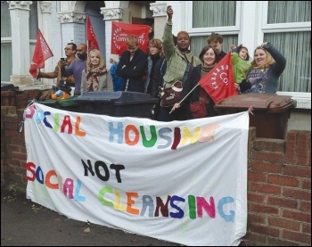 A successful anti-eviction protest in Leytonstone, east London