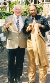 Ronnie Sookhdeo (right) with Peter Taaffe