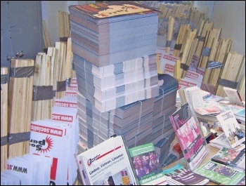 Placards, leaflets, book: Just some of the resources donations can help pay for