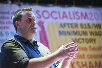 Brian Smith, Socialism 2014 Saturday rally 8.11.14, photo Paul Mattsson